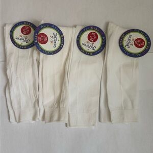 Jeffries White Nylon Knee High Socks (4 pairs)